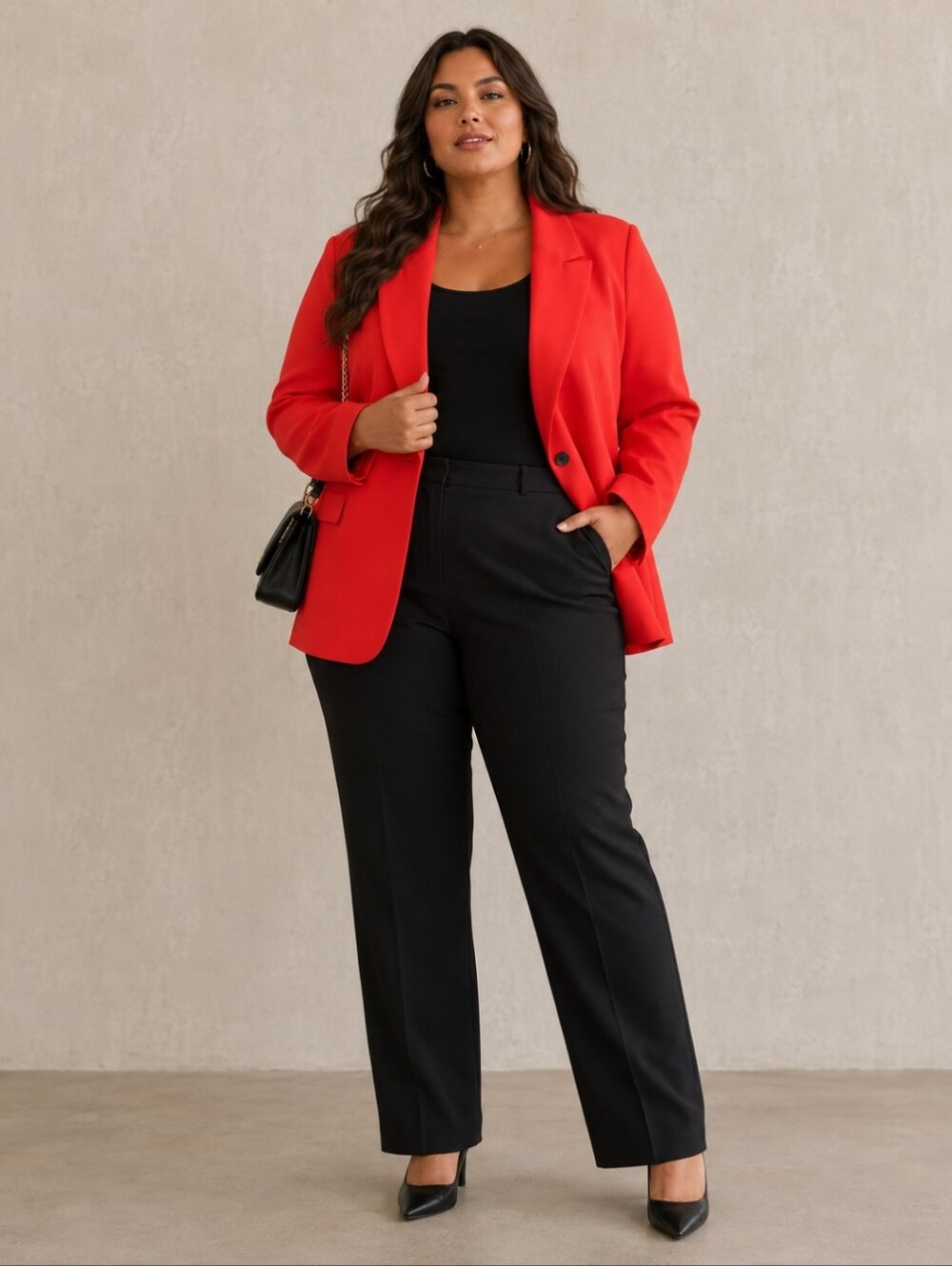 Addition Elle Vibrant Coral Tailored Blazer Plus Size Fully Lined Statement  NWT